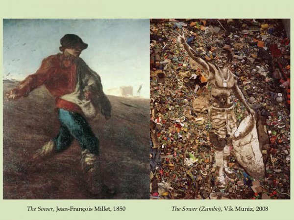 The Sower, Jean-François Millet, 1850 The Sower (Zumbo), Vik Muniz, 2008