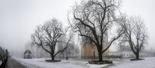 Kyiv, fog / Успенский собор и Колокольня Успенского собора (Киево-Печерская лавра)