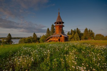 На закате / Русский север. Заонежье, о. Кижи