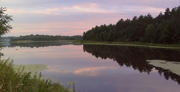 Вечером на озере в Полесье / Вечером на озере в Орловском Полесье