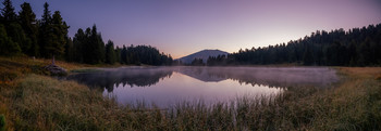 &nbsp; / Kurz vor Sonnenaufgang am Schwarzsee auf der Turracher Höhe