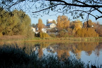 Озеро в пригороде. / Озеро в дзержинском дендропарке им. И. Н. Ильяшевича.