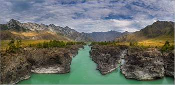 Катунь... / Россия, Республика Алтай, река Катунь, фото с Ороктойского моста