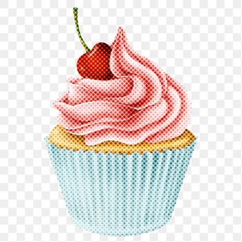 Cupcake Cherry Topper / Pixel cherry topped cup cake
