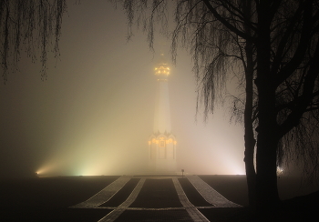 Туманная ночь в Бородино / Бородино, Московская область