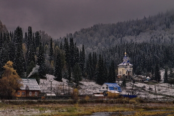 Первый снег. / Горный Алтай.