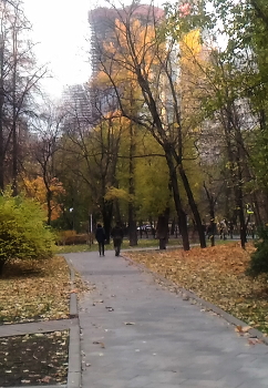 Осень в сквере Москвы / Осень в сквере