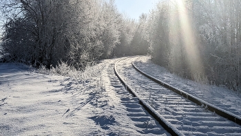 дорога / Мороз, железная дорога