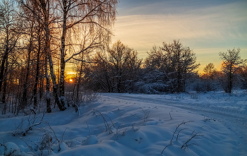 Декабрь, солнце и мороз 15 / 11 декабря 2021 года, восточное Подмосковье, Дрезна...