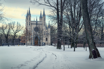 Зима в Петергофе. Готическая капелла. / Декабрь 2021.