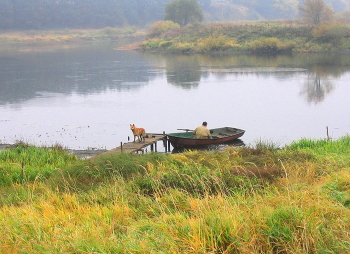 Осень рыжей собачки... / Река Нерль, недалеко от Суздаля...