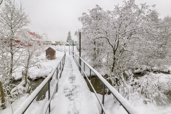 Сельский мостик / зима