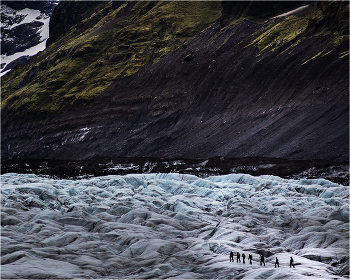 Букашки... / Исландия, полуостров Снайфельснес, ледник Снайфедльсйёкюдль