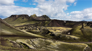 Вулканы... / Исландия, заповедник Фьяллабак, плато Ландманналаугар