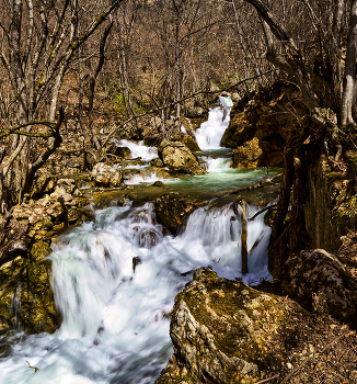 Весна в Кизилкобинском ущелье / Крым. Кизилкобинское ущелье. Панорама