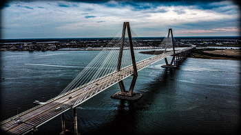 &nbsp; / Charleston, bridge, water, road, river, boat, blue