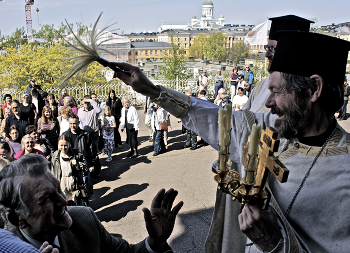 Христос воскресе! / Снимок сделан в Успенском кафедральном соборе в Хельсинки