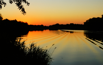 Рассвет на реке Сухой / Цимлянский район Ростовской области