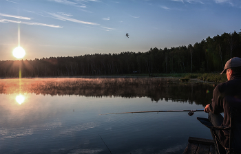 раннее утро / в 5, 30 утра..
рыбалка на Ленёво - одно из 5 мифических озёр Омской обл.