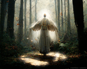 Send me an angel / Angel hovering in the woods
