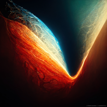 Flaming ice / Abstract