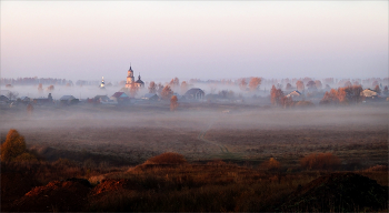 Утром в октябре / Окрестности села Заречного (Ямская Слобода). Осень. Октябрь.