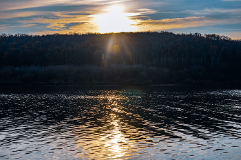 закат у реки / Nikon D 7000 Nikon 35 mm 1.8