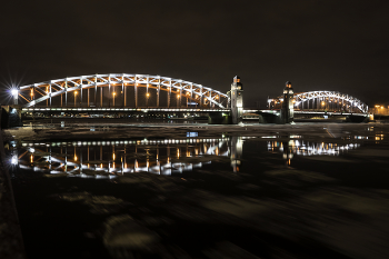 Мост Петра Великого (Большеохтинский мост) / Мост Петра Великого