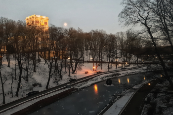 Гомельский парк. Сумерки, начало зимы / Гомельский парк. Сумерки, начало зимы