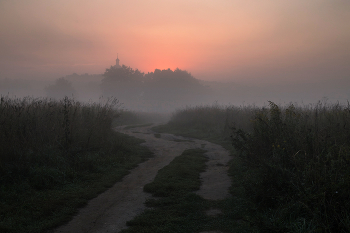 По дороге в новый день / утро, туман, Фрязино, Гребнево