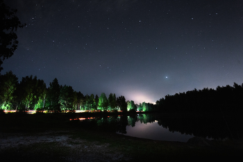 Ночь на озере / Снято в СПБ не далеко от ладожского озера