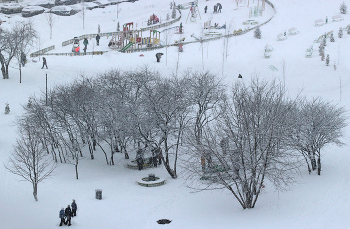 Московская зима... / Жизнь городских районов...
