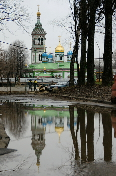 Весенний городской пейзаж / Москва, Рогожская слобода.