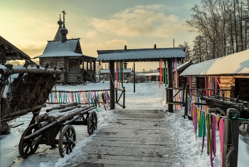 Перед масленицей / Комплекс Покровской церкви в усадьбе Богословка под Петербургом