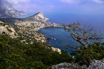 Над Голубой бухтой / Крым. Голицинская тропа. Новый Свет