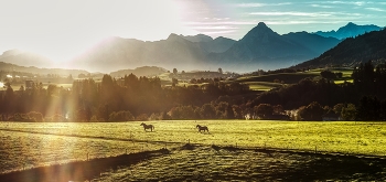 &nbsp; / Sonnenaufgang im Allgäu