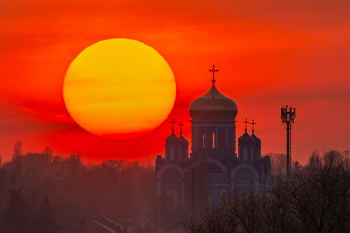 нежный заход / в городе