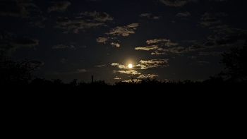 вечер / Вечер луна облака