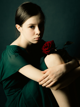 Девочка с розой / Портрет дочери