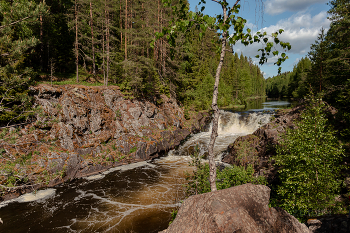 водопад Кивач / первая смотровая площадка на водопад