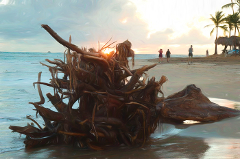 Карибский рассвет / Рассвет на пляже. Доминиканская Республика