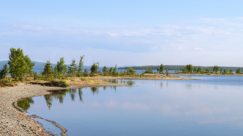 Утро на Имандре / Кольский полуостров, озеро Имандра, июньское утро.