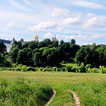 Поле, русское поле... / Дорога, через поле, ведущая в монастырь. (Дорога ведущая в храм)