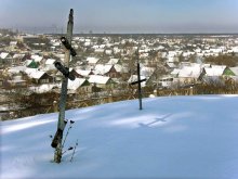 Тени на Юрьевой горке / Старо-Семеновское кладбище с видом на Москали.