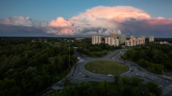 Облака над городом / Москва, Зеленоград