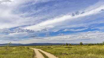 &nbsp; / поле, лето, небо, облака, Забайкалье