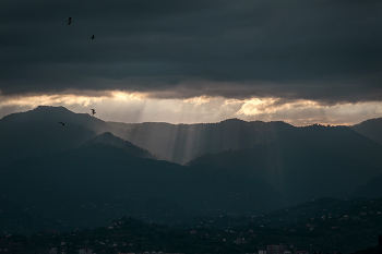 Sun Through The Clouds / Утреннее солнце пытается прорваться сквозь плотный слой облаков