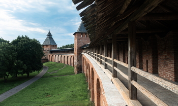 на крепостной стене / Новгородский кремль