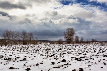 Хмурый февраль / Пригородный пейзаж