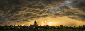 вечернее / ливень на закате